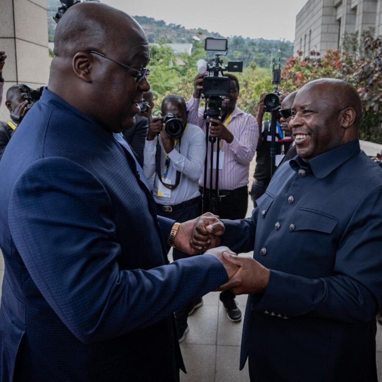 Félix Tshisekedi président congolais et son homologue du Burundi